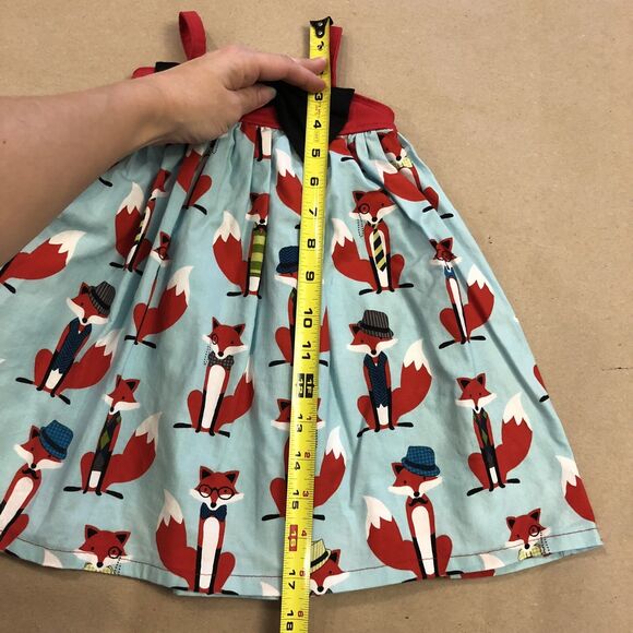Size 18 Months Handmade Fox Dress With Removeable Box! - Picture 5 of 9